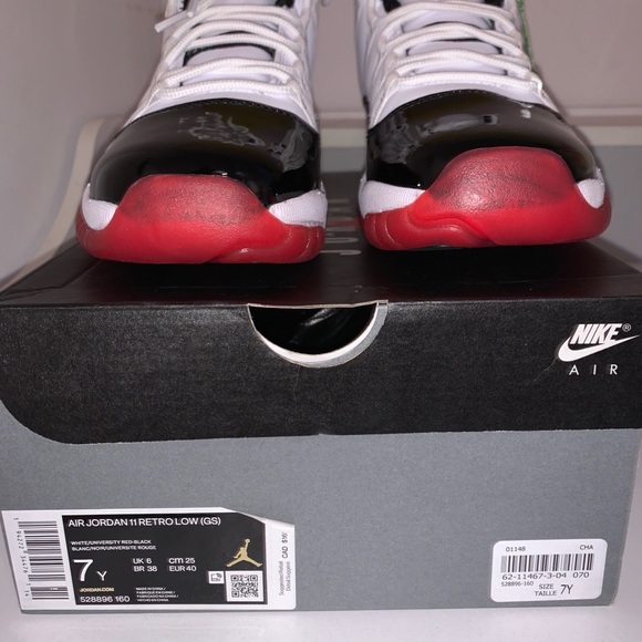JORDAN 11 LOW CONCORD BRED - Picture 3 of 5